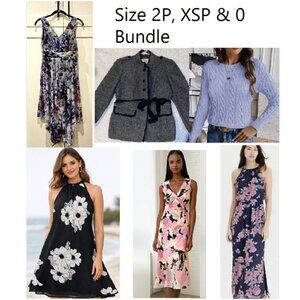 Size 2P/XSP Bundle: 4 Dresses, jacket, & sweater bundle - 6-Item Lot!